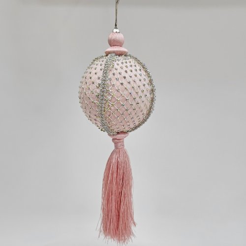 Розовый шар с серебристым узором Karlsbach