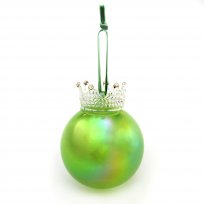 Шар с короной зеленого цвета KARLSBACH