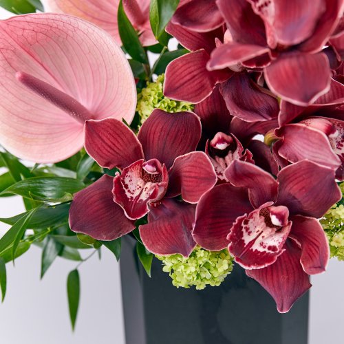 Коллекция Январь. Элегантная цветочная композиция с роскошными орхидеями